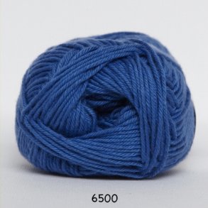 Cotton nr. 8/4 - Bomuldsgarn til hkling -  fv 6500 Cobolt Bl 