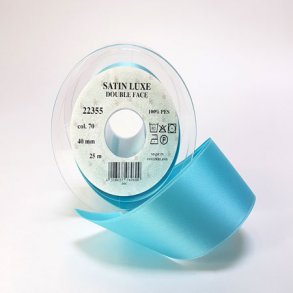 Satinband/Silkesband - Turkus Bl satinband - nr 70.