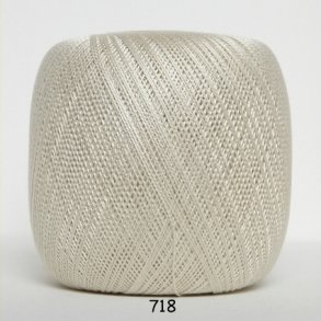 Hjerte nr 8 - Merceriseret bomuld -  fv 718 Rhvid