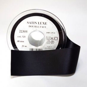 Satin bnd - Sort satin bnd - nr 725