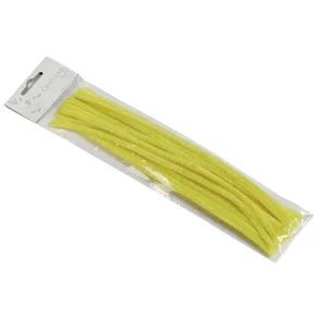 Chenille Piberenser 6 mm 30 cm 25 stk Gul - 736144