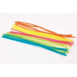 Chenille Piberenser Neon 6 mm x 30 cm 20 stk ass - 736220