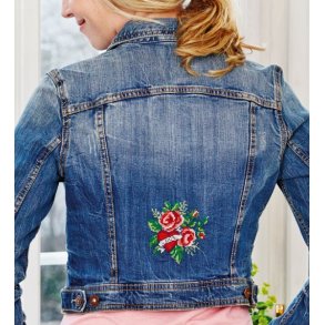 Vandopl�seligt Stramaj Permin - Hjerter & Roser 10 x 10 cm - 79-4755