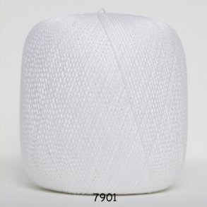 Hjerte nr 8 - Merceriseret bomuld -  fv 7901 Hvid