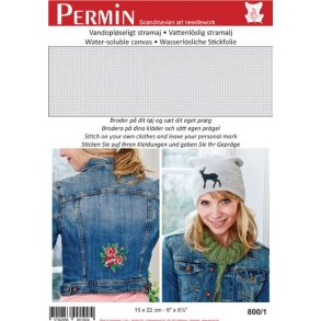 Vattenlslig Stramalj Permin - Broderityg 15 x 22 cm - 800-1