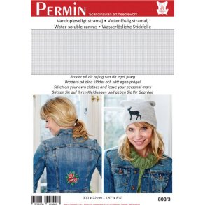 Vattenlslig Stramalj Permin - Broderityg 3 m x 22 cm - 800-3