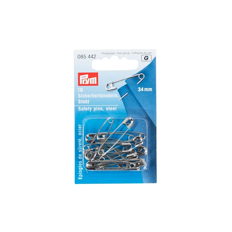 S�kerhetsn�lar 34 mm Prym � 16 st