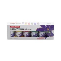 Hobby Acryl Maling St 6 x 60 ml M/Palette &amp; Pensel