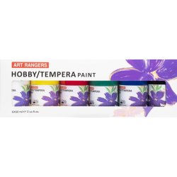 Hobby Acryl Maling St 6 x 60 ml M/Palette &amp; Pensel