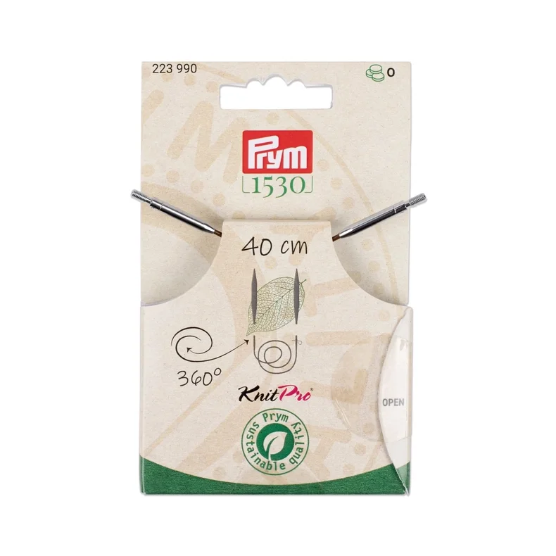 KNITPRO RUNDSTICKSKABEL M/swivel 40 cm - 10641