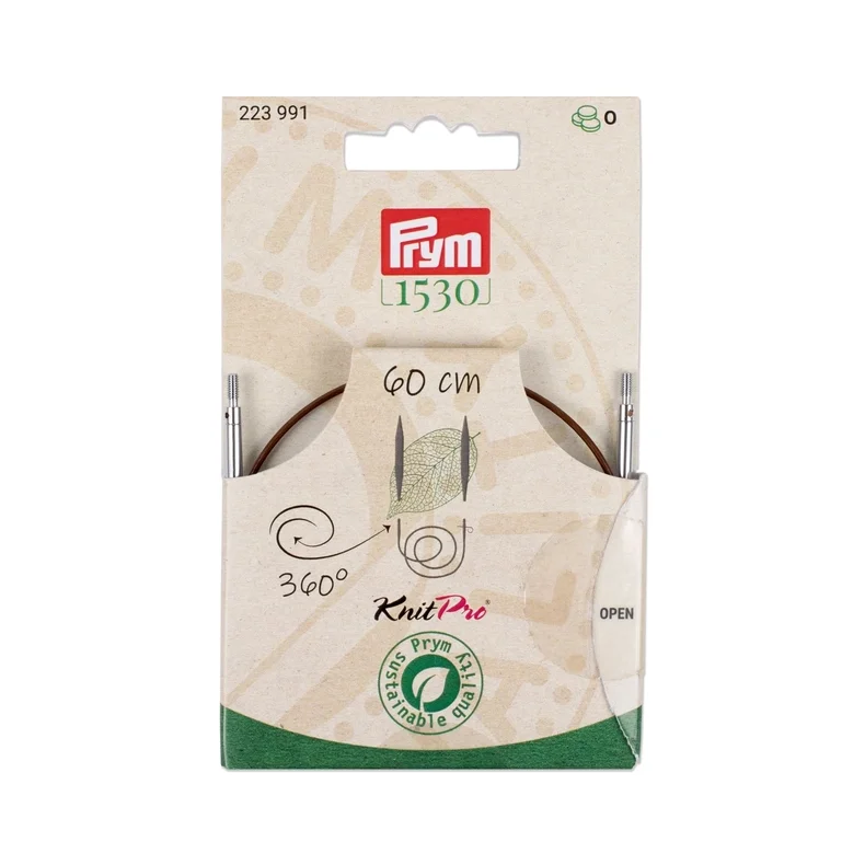 KNITPRO RUNDSTICKSKABEL M/swivel 60 cm - 10664