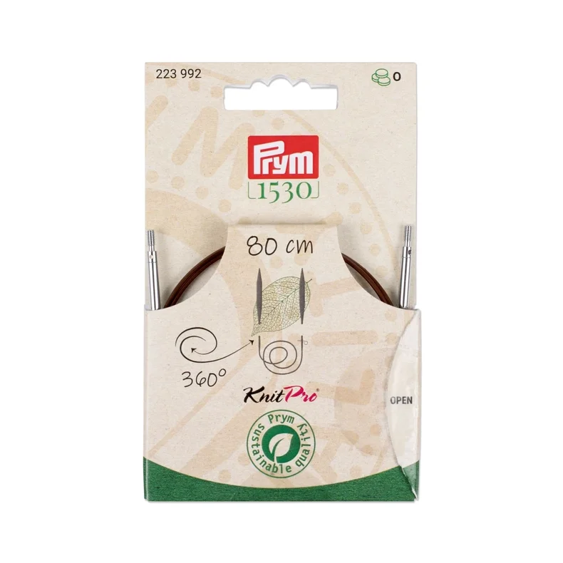 KNITPRO RUNDSTICKSKABEL M/swivel 80 cm - 10644