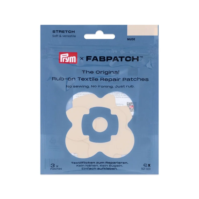 &ldquo;Prym FabPatch Stretch hudfarvet reparationslap til stretchstof&rdquo; &ldquo;Hudfarvet selvkl�bende reparationslap fra Prym til tekstil&rdquo;