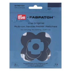 &ldquo;Prym FabPatch Stretch navy reparationslap til stretchstof&rdquo; &ldquo;Navy selvkl�bende reparationslap fra Prym til tekstil&rdquo;