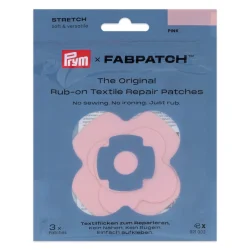 &ldquo;Prym FabPatch Stretch rosa reparationslapp f�r stretchtyg&rdquo; &ldquo;Rosa sj�lvh�ftande reparationslapp fr�n Prym f�r leggings och barnkl�der&rdquo;