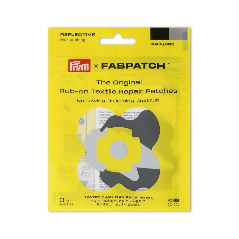&ldquo;Prym FabPatch Reflective reparationslapp svart och gr�&rdquo; &ldquo;Reflekterande reparationslapp f�r regnkl�der och ytterkl�der fr�n Prym&rdquo;