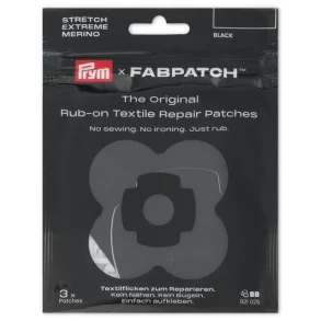 &ldquo;Prym FabPatch mix reparationslappar f�r textilier&rdquo; &ldquo;Sj�lvh�ftande reparationslappar f�r ull, stretch och outdoor&rdquo;