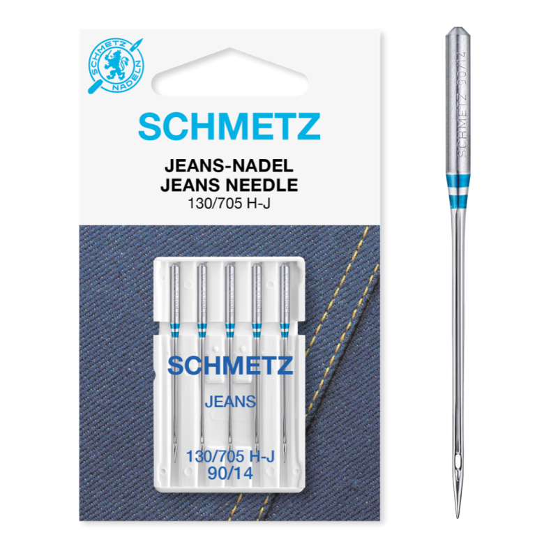 Schmetz symaskinnle jeans - Flad kolbe - 130/705 H-j 90/14