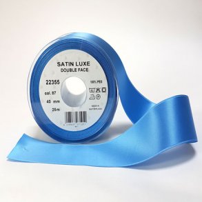 Satin bnd - Mellem Bl satin bnd - nr 87
