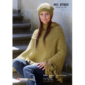 Poncho med frynser + Hue.