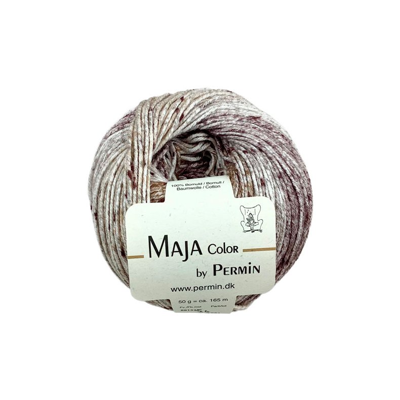 Maja Permin - Flerfarvet Bomuldsgarn - 881336 Brunbeige