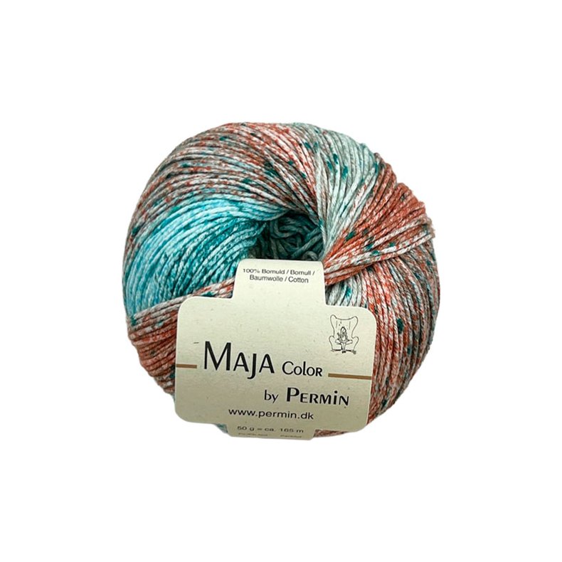 Maja Permin - Flerfarvet Bomuldsgarn - 881338 Patina Kobber
