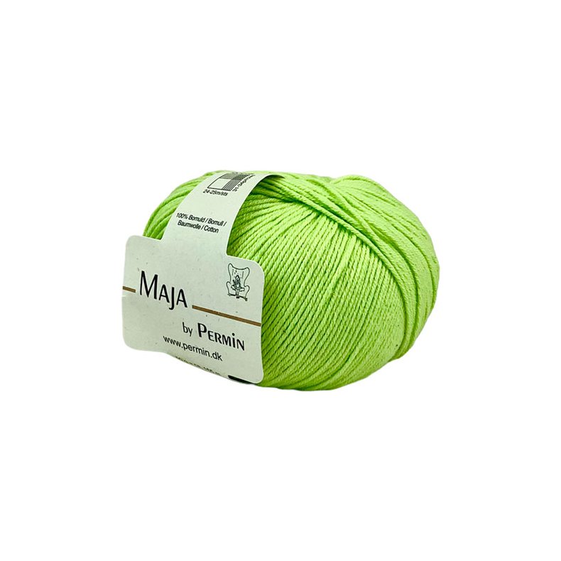Maja Permin - 100% Bomuldsgarn Fv 880369 Acid Lime