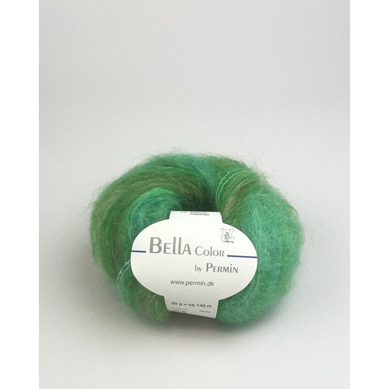 Bella Permin garn - Mohairgarn med uldgarn &amp; polyamid - fv 883189 Color Neon grn