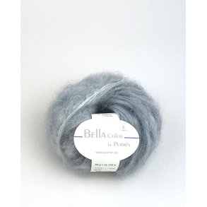 Bella Permin garn  Mohairgarn med ullgarn & polyamid  fv 883193 Regn och dimma