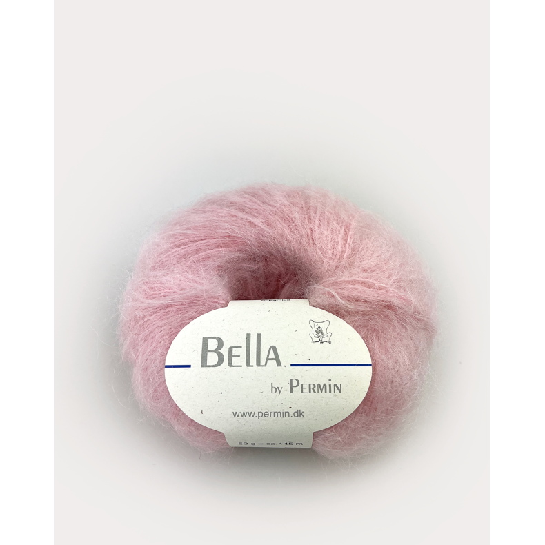 Bella Permin garn - Mohairgarn med uldgarn &amp; polyamid - fv 883264 Sart Rosa
