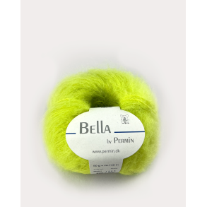 Bella Permin garn - Mohairgarn med ullgarn & polyamid - fv 883291 Acid lime