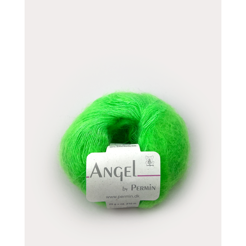 Angel Permin  Mohair- och silkegarn  884136 Neongrn