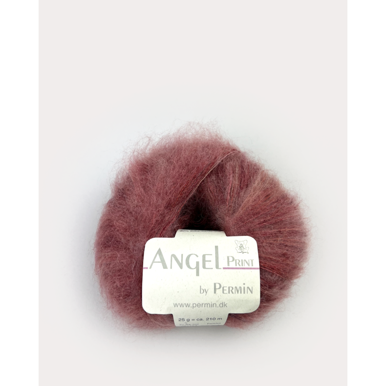 Angel Permin  Mohair- och silkegarn  884763 print Rosatoner