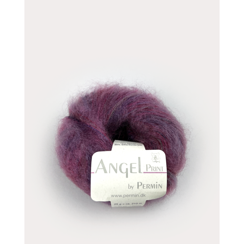 Angel Permin  Mohair- och silkegarn  884764 print Lila toner