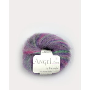 Angel Permin  Mohair- och silkegarn  884765 print Lila/rosa/grna toner