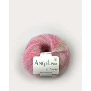 Angel Permin  Mohair- och silkegarn  884768 print Ljusrosa