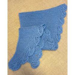 Strikkekit Med Sjal/Trklde - Retstrikket med bladkant M/Leonora Garn 890432