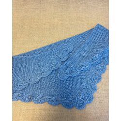 Strikkekit Med Sjal/Trklde - Retstrikket med bladkant M/Leonora Garn 890432