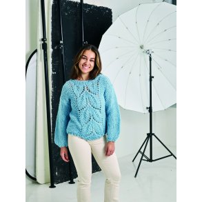 Elsa By Permin Stickmnster - 890704 Blus med stort hlmnster