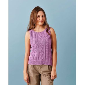 Stickmnster/stickkit  - Topp med fltor Carla by Permin 892612