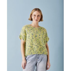 Strikkekit/Strikkeopskrift - Oversize t-shirt med drejet rib - 893198