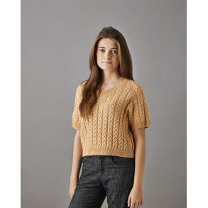 Stickkit Esther T-shirt med fltor M/Permin garn  8934126