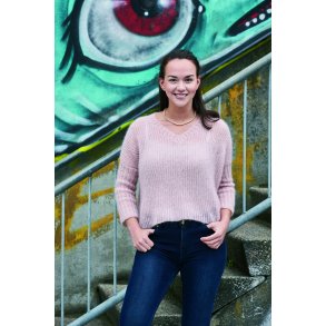 Bred Bluse patent strikket Angel garn 894177