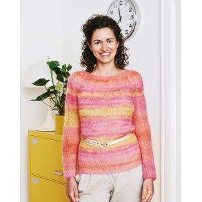 ngel stickmnster - Blus med runt hlmnster brstycke - 894714