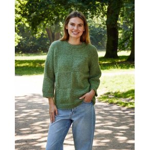 Alice tr�ja med rutor i alpacka � stickkit S/M�L/XL - 8962131