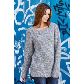 Stickningspaket - Lttstickad stor trja i rtstickning - 896227