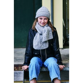 Alice Permin Strikkeopskrift/Strikkekit - Mnsterstrikket hue & halstrklde 896262