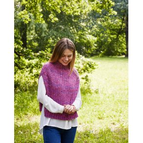 Stickmnster/Stickkit Poncho med sadelaxel Med Kamma Permin - 899536