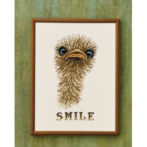 Smile Struds Broderikit med Korssting 18 x 24 cm � 92-2198
