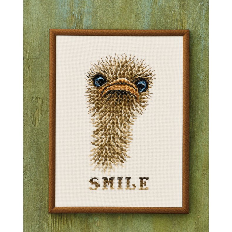 Smile Struds Broderikit med Korssting 18 x 24 cm � 92-2198